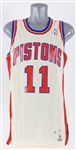 1988-89 Isiah Thomas Detroit Pistons Game Worn Home Jersey (MEARS A10)