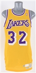 1987-88 Magic Johnson Los Angeles Lakers Game Worn Home Jersey (MEARS A10)