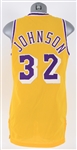 1987-88 Magic Johnson Los Angeles Lakers Game Worn Home Jersey (MEARS A10)