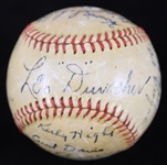 1943 Brooklyn Dodgers Team Signed ONL Frick Baseball w/ 18 Signatures Including Paul Waner, Billy Herman & More (JSA)