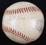 1945 Umpire Signed Chicago Cubs Detroit Tigers Wrigley Field ONL Frick World Series Game Used Baseball (MEARS LOA/JSA)