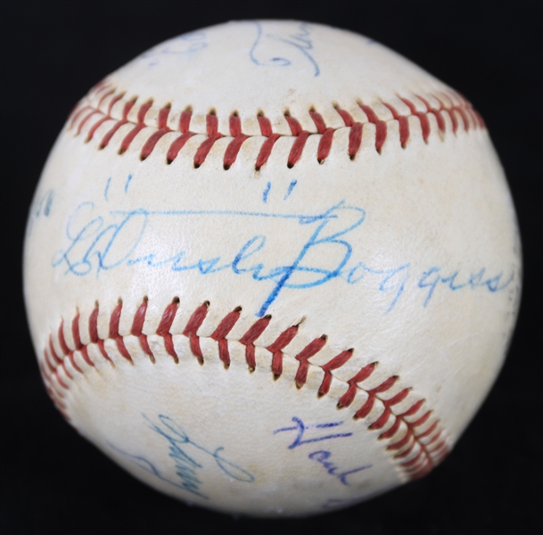1956 (October 5) Umpire Signed Brooklyn Dodgers New York Yankees Ebbets Field ONL Giles World Series Game Used Baseball (MEARS LOA/JSA)