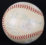 1947 Umpires Signed Brooklyn Dodgers New York Yankees Ebbets Field ONL Frick World Series Game Used Baseball (MEARS LOA/JSA) Jackie Robinsons First World Series