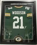 2006-2012 Charles Woodson Green Bay Packers Signed 35x43 Framed Jersey (JSA)