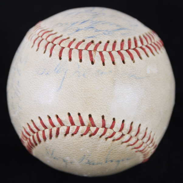 1933 Courtesy Oakland Oaks Pacific Coast League PCL Multi Signed Baseball w/ 15 Signatures Including George High Pockets Kelly, Augie Galan & More (JSA)