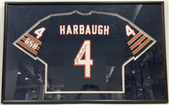 1987-1993 Jim Harbaugh Chicago Bears Signed 34x54 Framed Jersey (JSA)