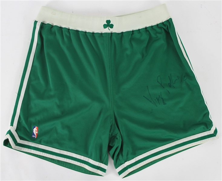 1998-99 Vitaly Potapenko Boston Celtics Signed Road Uniform Shorts (MEARS LOA)