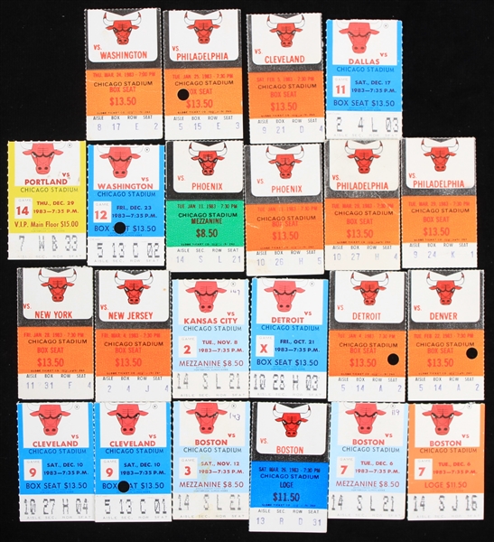 1983 Chicago Bulls Ticket Stubs (Lot of 22)
