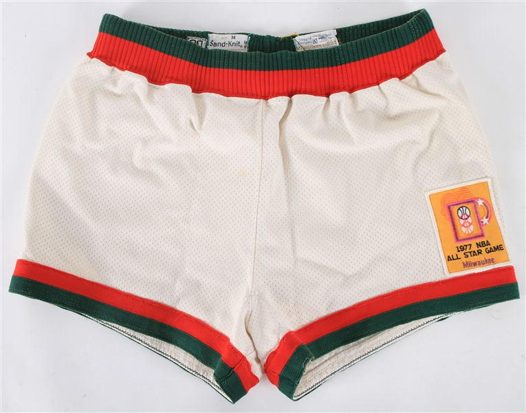 1976-77 Lloyd Walton Milwaukee Bucks Game Worn Home Uniform Shorts w/ All Star Game Patch (MEARS LOA/Bucks COA/Fanatics)