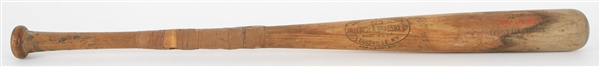 1950s Bill Bruton Milwaukee Braves H&B Louisville Slugger Professional Model Game Used Bat (MEARS LOA)
