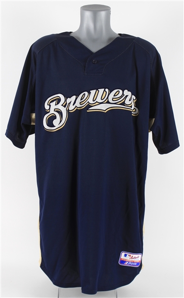 2007 Billy Hall Milwaukee Brewers Game-Worn Jersey (MEARS LOA)
