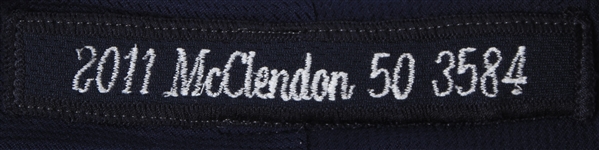2011 Mike McClendon Milwaukee Brewers NL Central Champions Game-Worn Jersey (MEARS LOA)