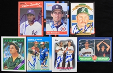1980s-90s Signed Baseball Trading Cards - Lot of 7 w/ Alan Trammell, Tony La Russa, Tim Raines, Joe Carter & More (JSA)