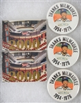 1976-2000 Hank Aaron & Miller Park Pinback Buttons - Lot of 5