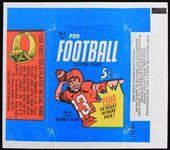 1968 Topps Original Pro Football 5 Cent Picture Cards Wax Pack Wrapper