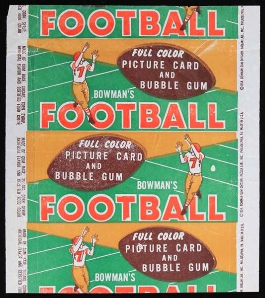 1954 Bowman Football Wax Pack Wrapper 