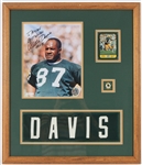 1969 Willie Davis Green Bay Packers Signed Photo w/ Jersey Name Plate 18x22 Framed Display (JSA)