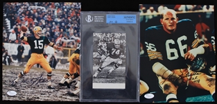 1960s-90s Henry Jordan, Ray Nitschke, Bart Starr Signed 8x10 Photos w/ 10x13 Green Bay Packers Framed Sketches (Lot of 17)(JSA)