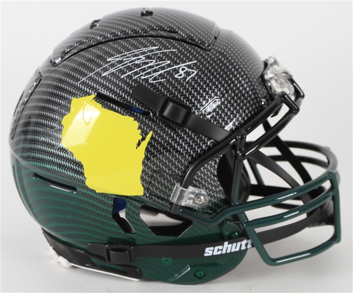 2020 Jordy Nelson Green Bay Packers Signed Full Size Helmet (*JSA*)