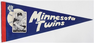 1960s Rich Rollins Minnesota Twins 19" Photo Pennant 