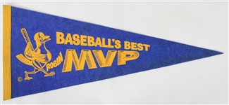 1982 Robin Yount Milwaukee Brewers Baseballs Best MVP Full Size Pennant 