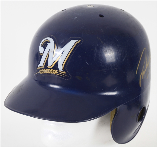 2003 (June 10) Richie Sexson Milwaukee Brewers Signed Game Worn Batting Helmet (MEARS LOA/JSA/MLB Hologram)