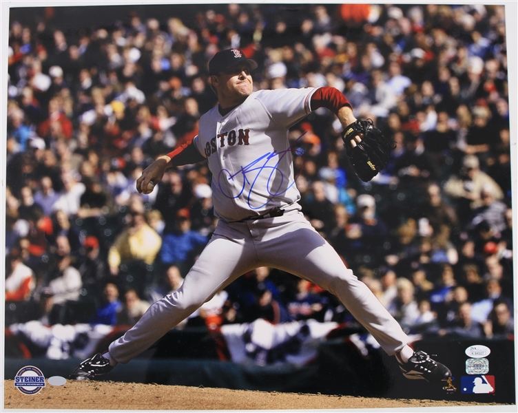 2004-2007 Curt Schilling Boston Red Sox Signed 16x20 Photo *JSA*
