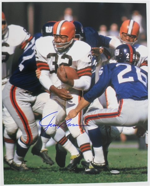 1957-1965 Jim Brown Cleveland Browns Signed 16x20 Photo (Upper Deck)