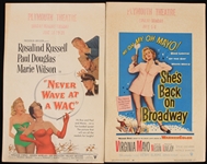1952-53 Never Wave a Wac and Shes Back on Broadway 14x22 Film Posters (Lot of 2)