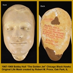 1967-1968 Bobby Hull  "The Golden Jet" Chicago Blackhawks Original Life Mask