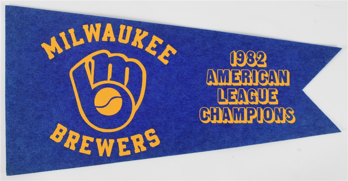 1982 Milwaukee Brewers American League Champions 22" Flag Style Pennant