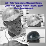 1954-1957 Hank Aaron Milwaukee Braves Game Worn Helmet (MEARS LOA)*JSA* "Finest Known Example, 1:1
