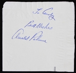 1960s Arnold Palmer Signed & Inscribed Hilton Napkin (JSA)