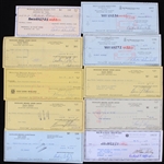 1970s-80s Milwaukee Brewers Signed Checks - Lot of 17 w/ Marvin Miller, Bud Selig & More 