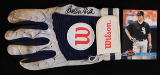 1990-92 Carlton Fisk Chicago White Sox Signed Game Worn Wilson Batting Glove (MEARS LOA/JSA)