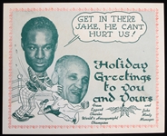 1949-50 Ezzard Charles World Heavyweight Champion Holiday Greetings Card