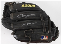 2007 Jason Bartlett Minnesota Twins Signed Wilson Game Used Fielder's Mitt (MEARS LOA/JSA)