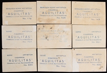 1920 Cigarros Aguilitas Spanish Language Boxing Trading Cards - Lot of 9