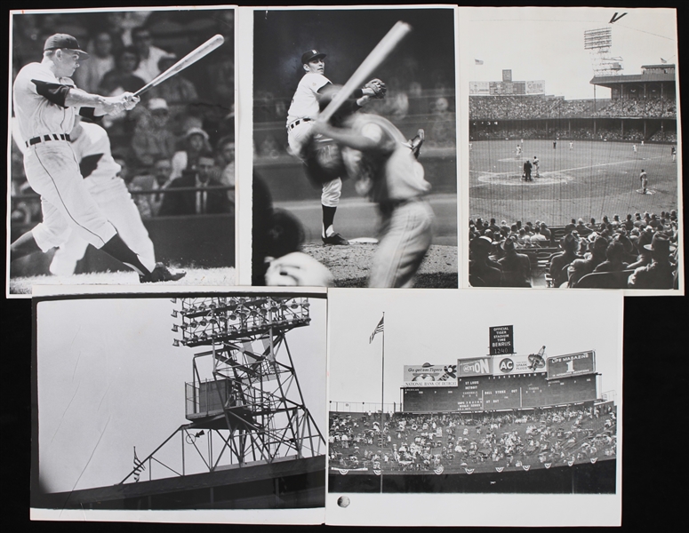 1956-68  Detroit Tigers Briggs Stadium Tiger Stadium 11" x 14" Original Photos - Lot of 5