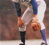 1960's-70's Chicago Cubs Program Collection - Lot of 6 w/ Ernie Bans Signed & Lou Boudreau Signed (JSA)