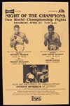 1989 Michael Moorer Freddy Delgado John David Jackson Stevie Little Palace of Auburn Hills 11" x 17" Boxing Poster