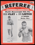 1964 Muhammad Ali Sonny Liston World Heavyweight Title Fight Referee Magazine