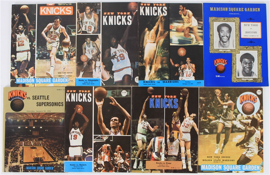 1971-72 New York Knicks Madison Square Garden Program Collection - Lot of 8