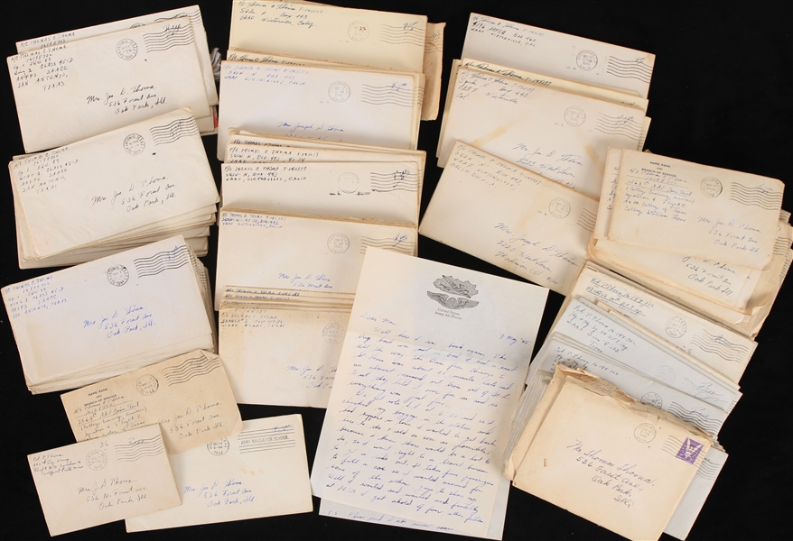 1943-46 WWII Postmarked Correspondence Collection - Lot of 300