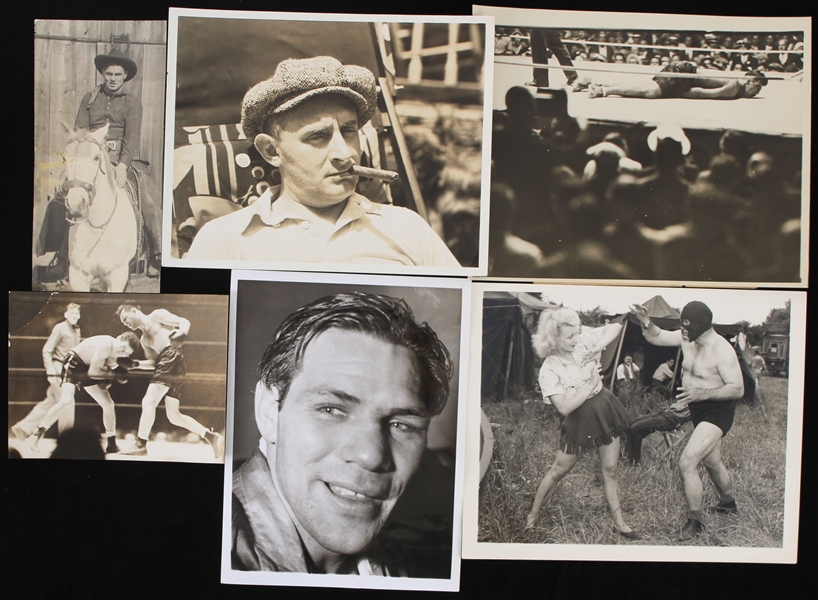 1920s-50s Boxing Photography Collection - Lot of 12 w/ Primo Carnera, Jack Welsh, Joe Jacobs, Pete Latzo & More