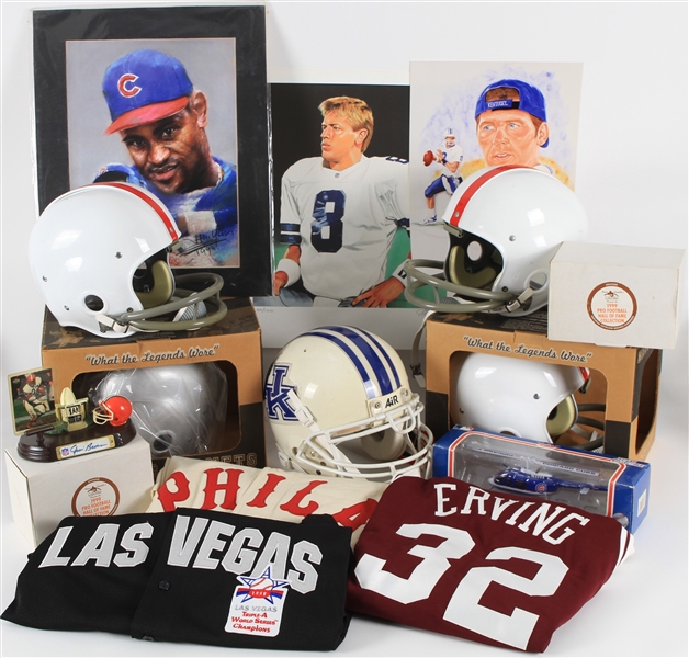 1980s-90s Football Helmets, Baseball Jerseys, Photos & more (Lot of 40+)