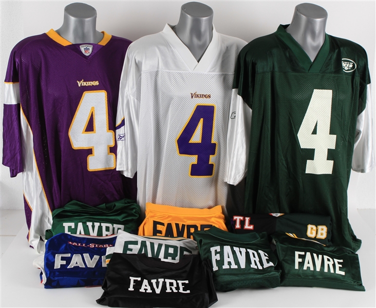 Brett Favre Retail Jerseys (Lot of 11)