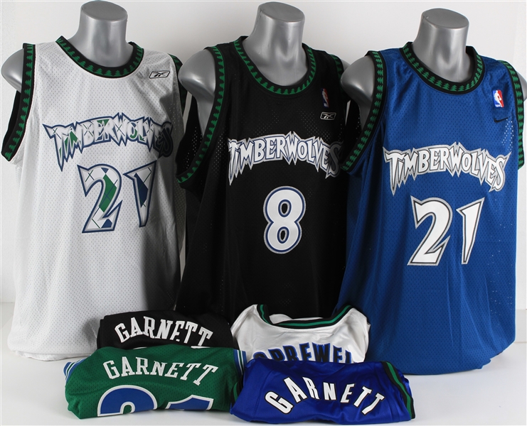 Minnesota Timberwolves Retail Jerseys (Lot of 7)