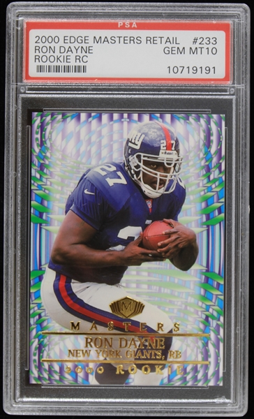 2000 Ron Dayne New York Giants Edge Masters Retail #233 Trading Card (PSA GEM MT 10)