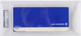 Muhammad Ali Autographed Air Canada Plane Ticket Envelope (PSA Slabbed) (Troy Kinunen Collection)